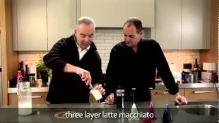 aerolatte  milk frother makes three layer caffè latte macchiato [upl. by Mylander587]