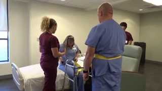 Physical Therapy Transfer Training  How To Transfer From Wheelchair To Bed [upl. by Crandall847]