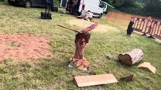 A fabulous range of wooden sculpture at Caerleon festival 2024 [upl. by Rheinlander357]