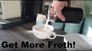 How to Get More Froth from Your Nespresso Coffee Aeroccino  Nespresso tips and help [upl. by Soelch176]