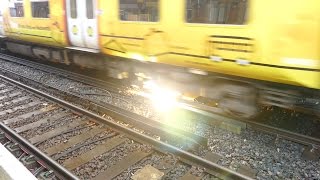 Merseyrail 507 009 making arcs at Birkdale station [upl. by Robet]