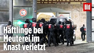 Gefängnismeuterei Polizei stürmt Knast in Thüringen  JVA Untermaßfeld [upl. by Jenei]